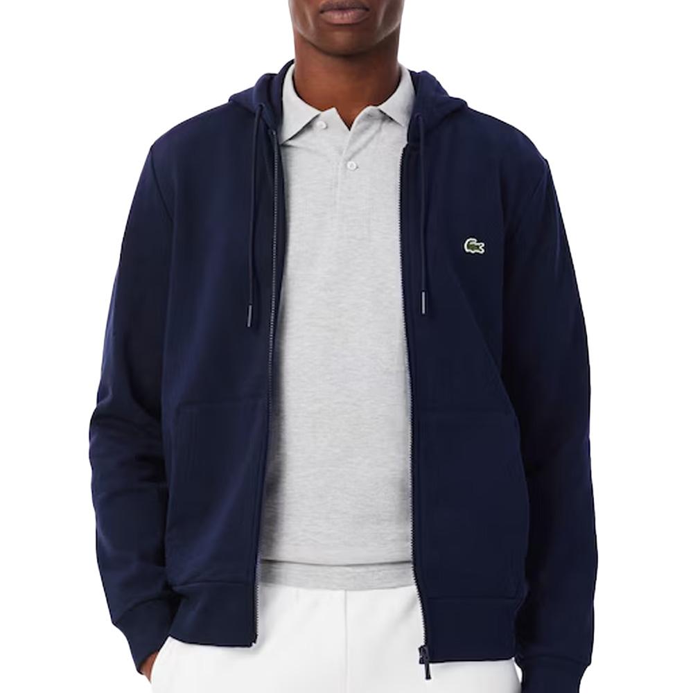 Sweat Zippé Marine Homme Lacoste Zipped pas cher