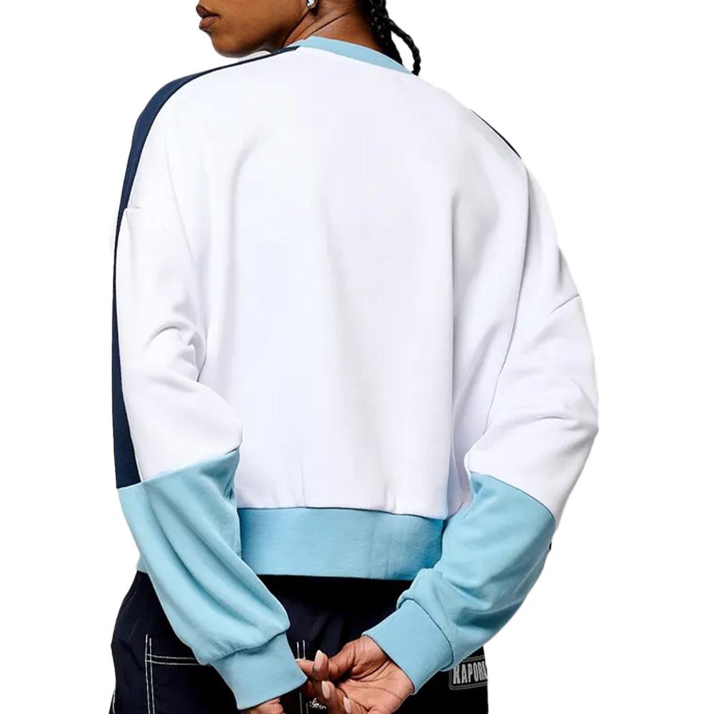 Sweat Blanc/Noir/Turquoise Femme Kaporal Vabre vue 2
