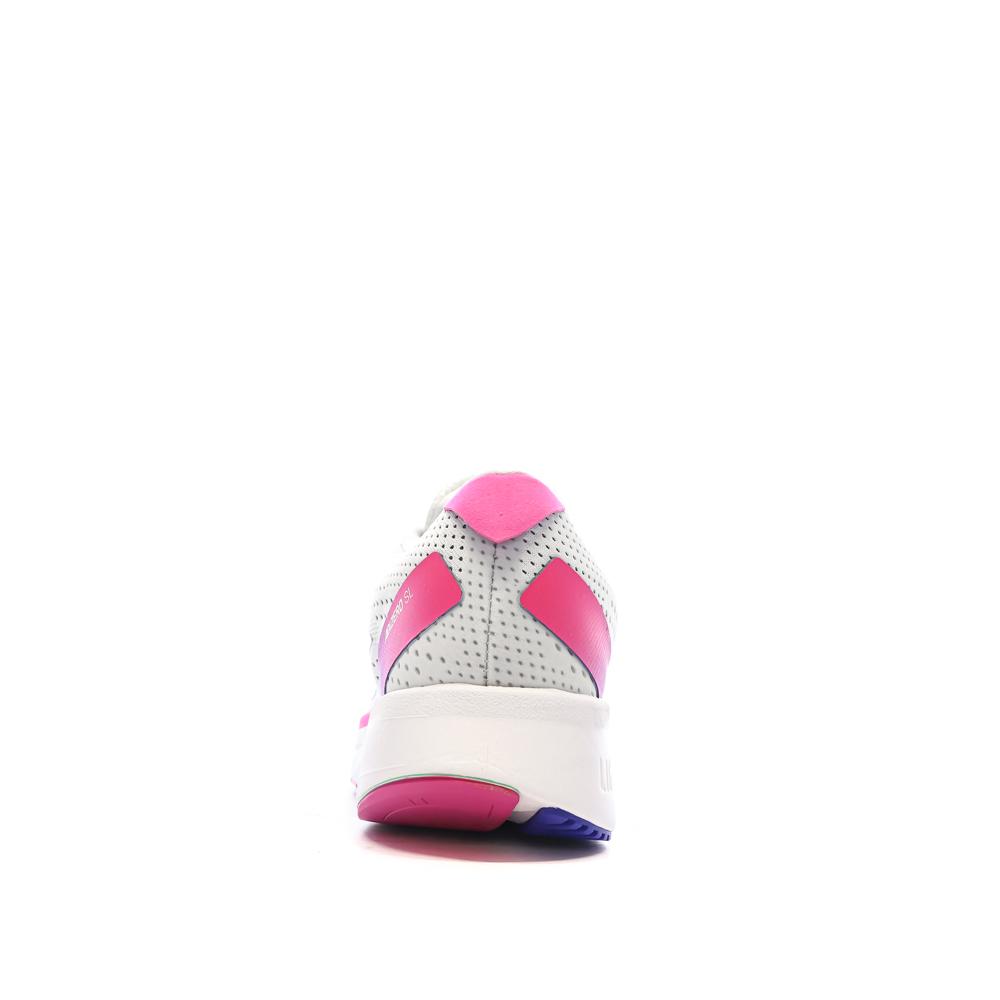 Chaussures de running Blanches Homme Adidas Adizero vue 3