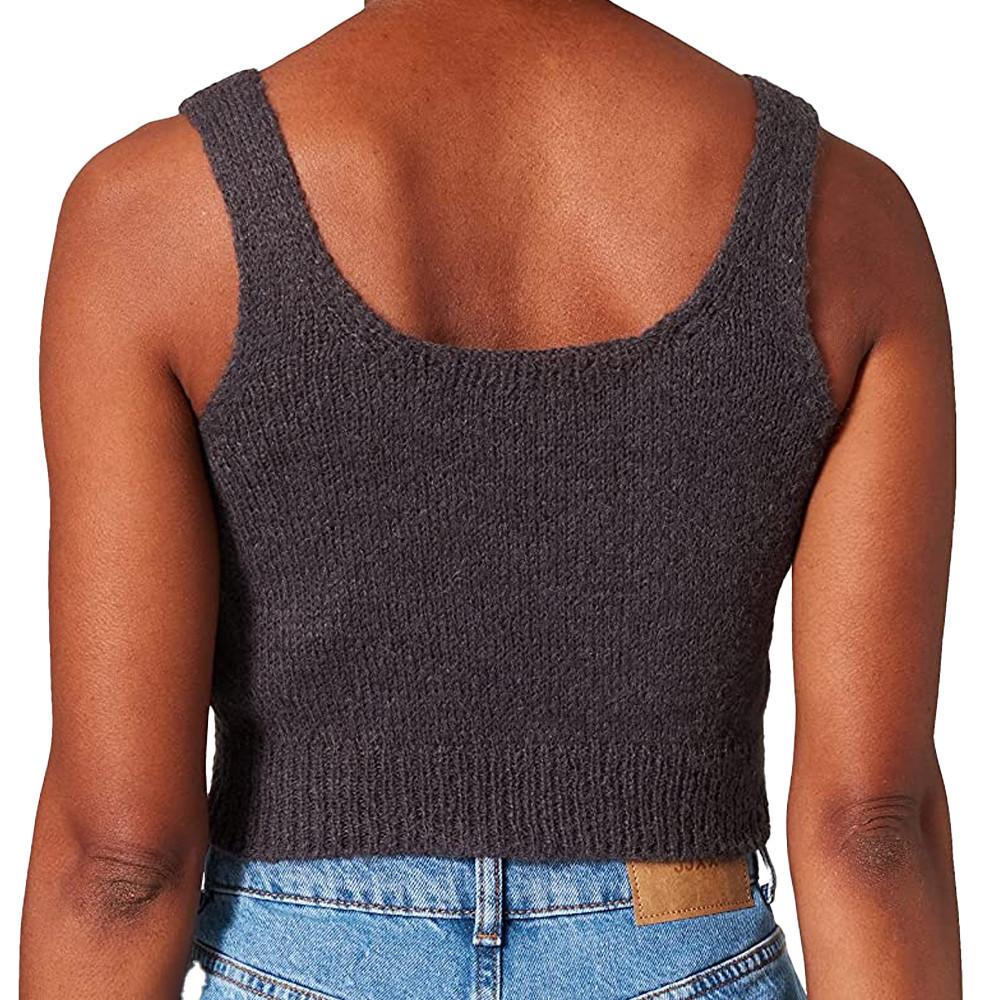 Top en maille Gris Femme Pieces Felipa vue 2