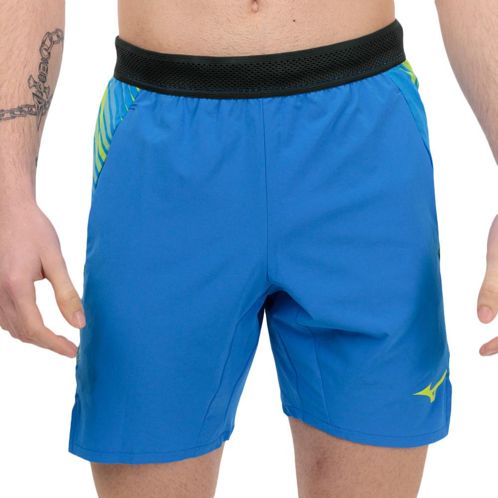 Short de Tennis Bleu Homme Mizuno 8 In Amplify pas cher