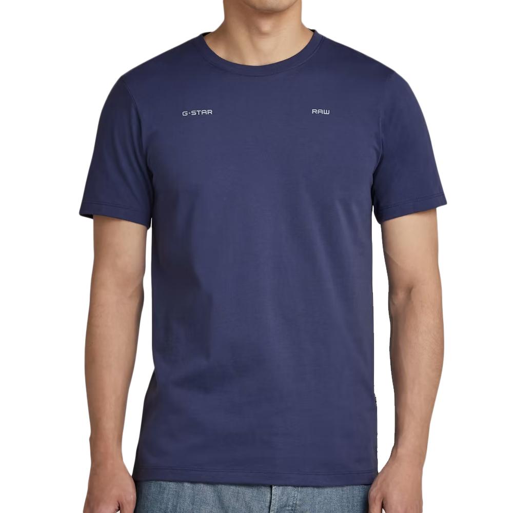 T-Shirt Marine Homme G-Star Raw Hand pas cher