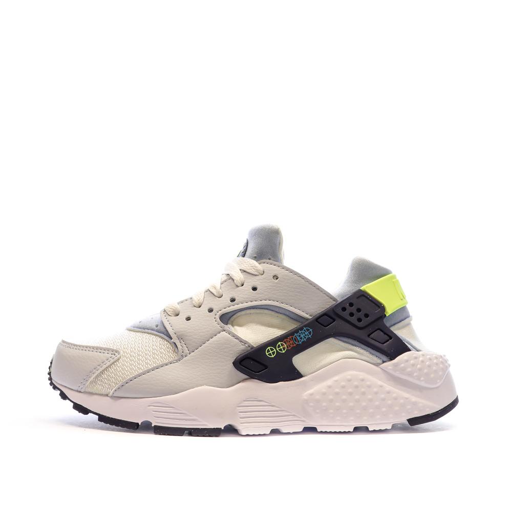 Baskets Grises/Vertes Garçon Nike Huarache pas cher