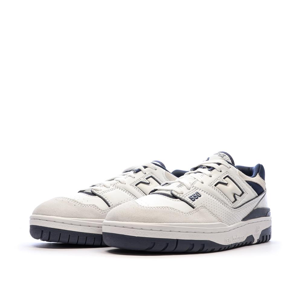 Baskets Blanches/Marine Homme New Balance BB550 vue 6