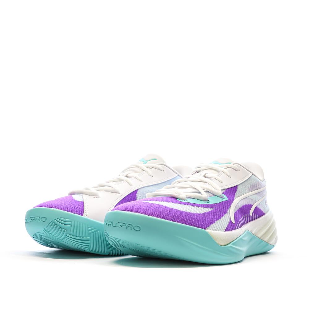 Chaussures de basket Bleu/Violette Homme Puma All Pro Nitro vue 6