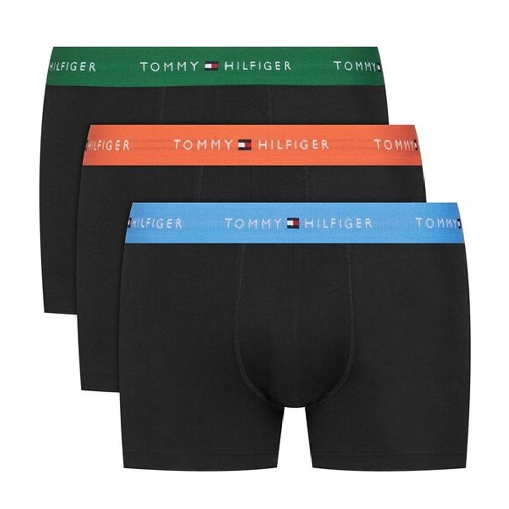 X3 Boxers Noir/Bleu/Vert Homme Tommy Hilfiger Trunk UM0UM02763 pas cher