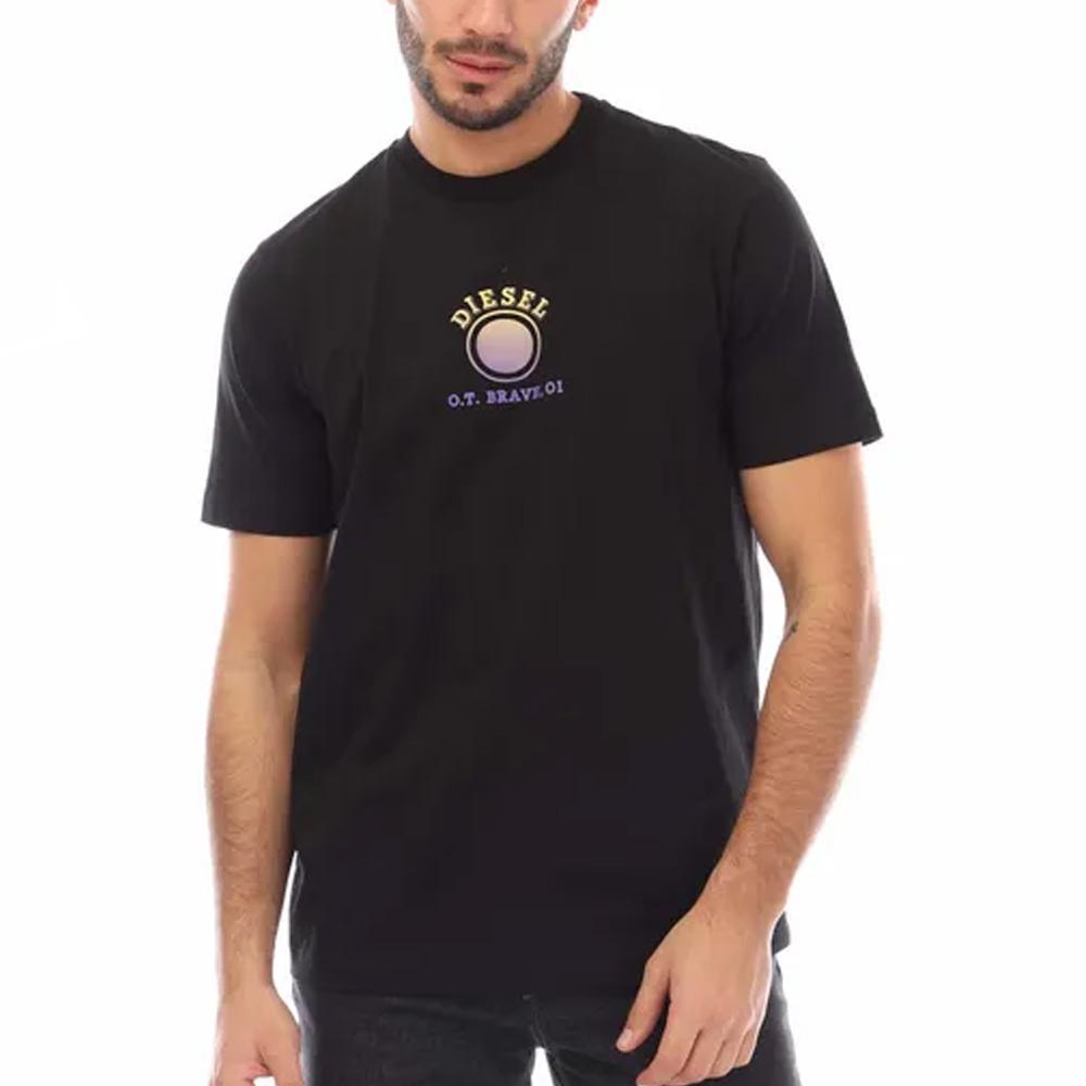 T-shirt Noir Homme Diesel Maglietta A16850 pas cher