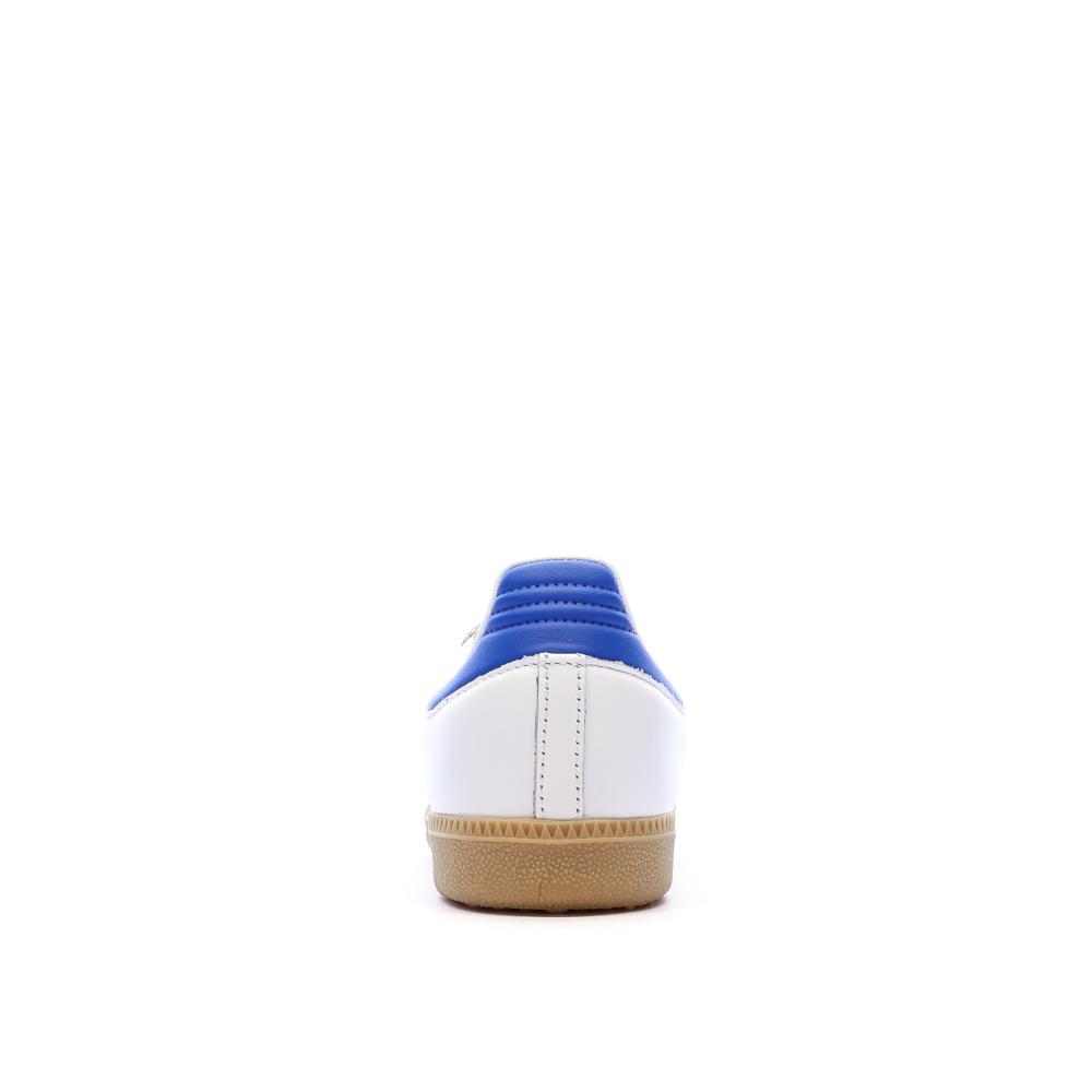 Baskets Blanches/Bleu Garçon/Fille Adidas Samba vue 3