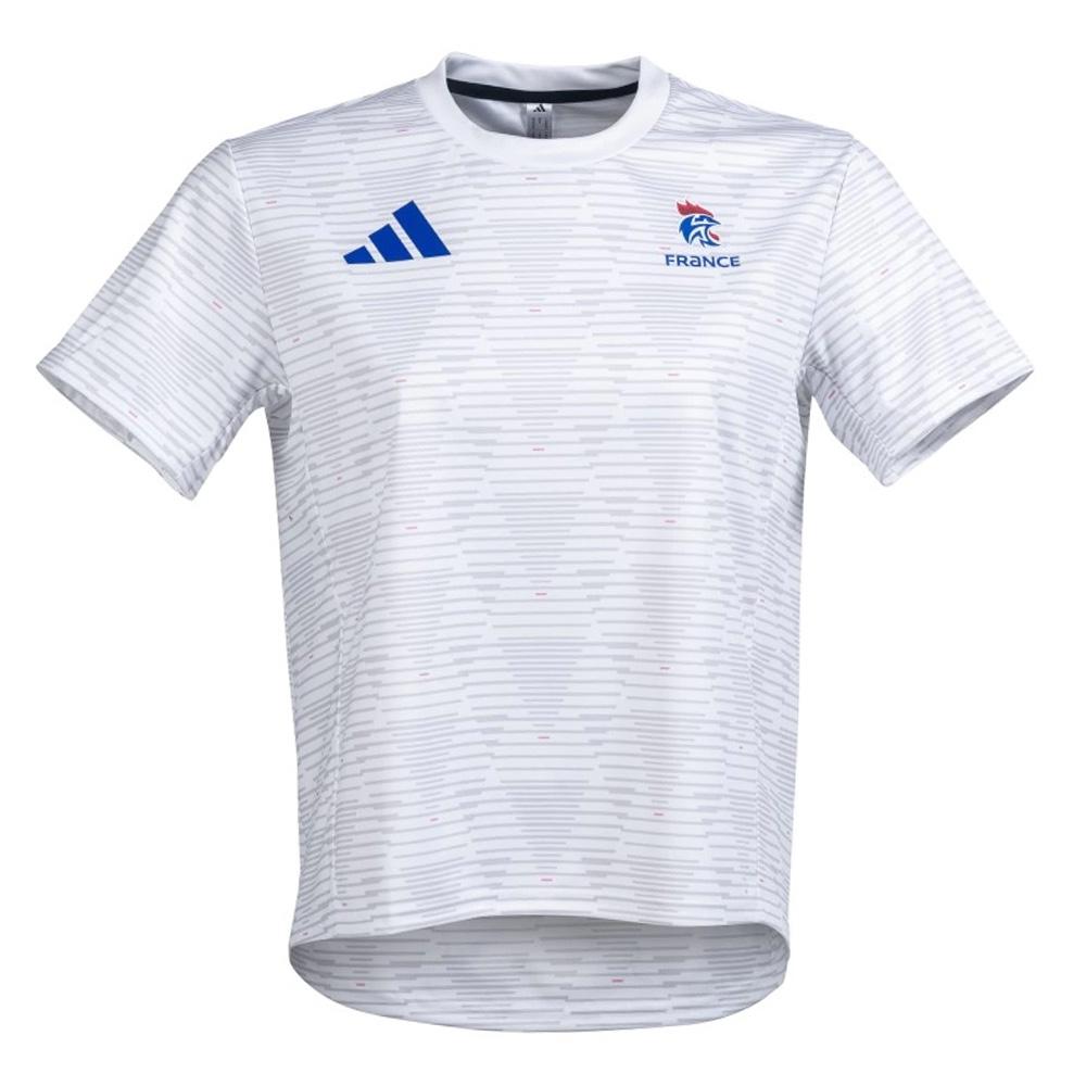 Adidas Offizielle Französische Nationalmannschaft Handball Trainingstrikot Weiß Damen günstig