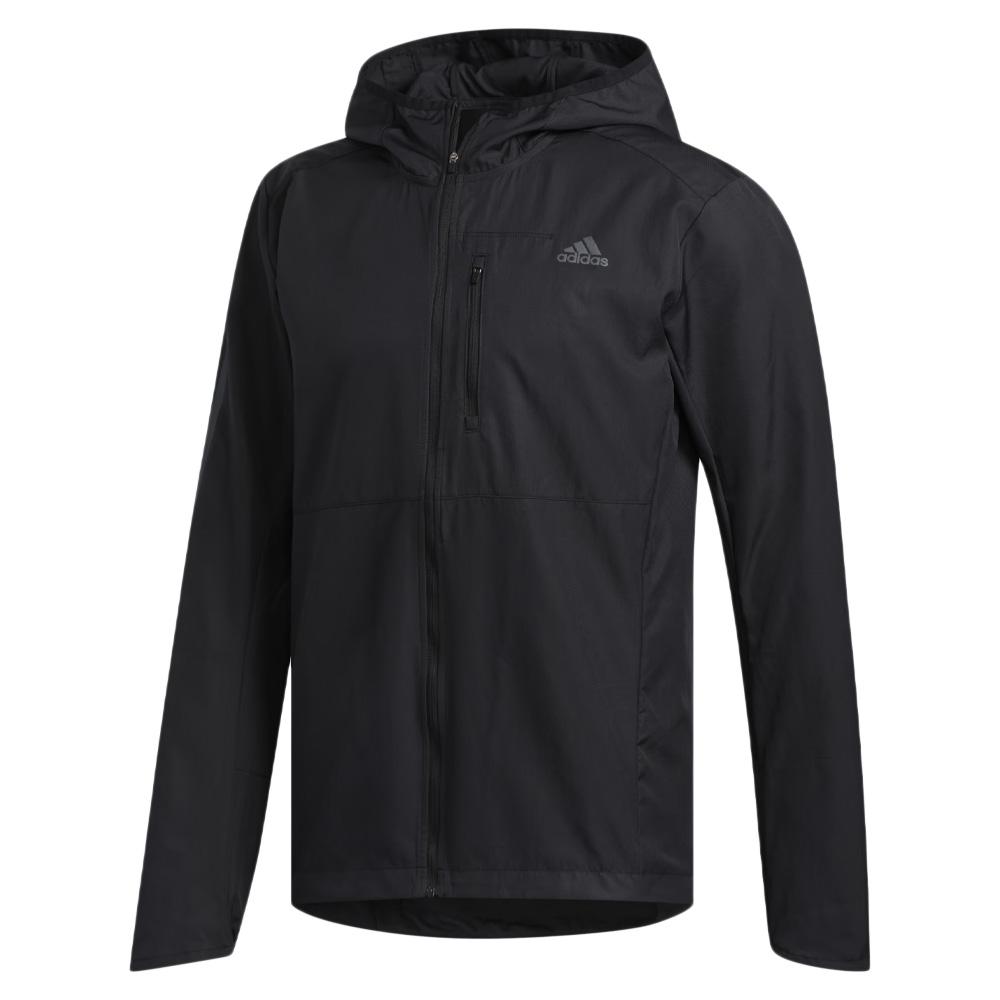 Chaqueta negra Adidas Own The Run para hombre barato