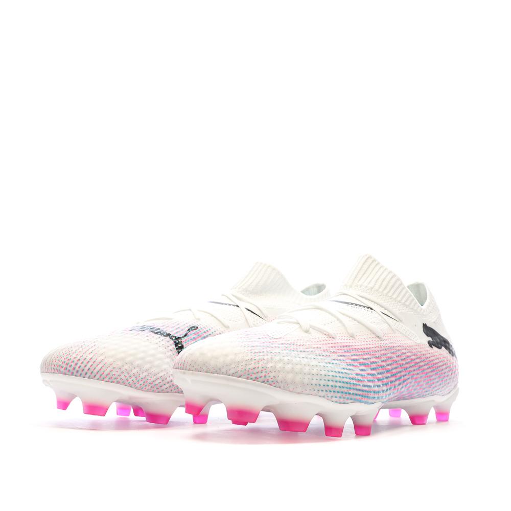 Chaussures de football Blanc/Rose Homme Puma Future 7 Pro FG/AG vue 6