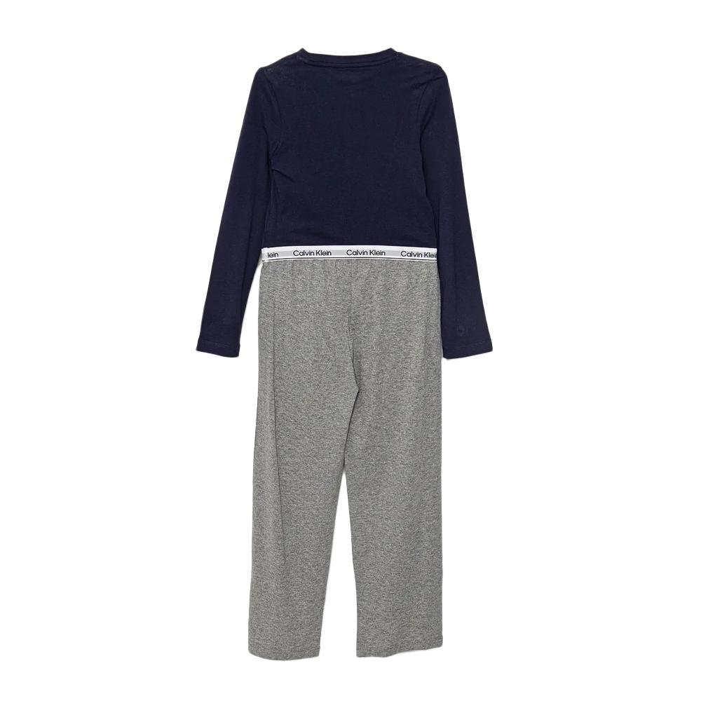 Pyjama Marine/Gris Fille Calvin Klein Jeans Peacoat vue 2