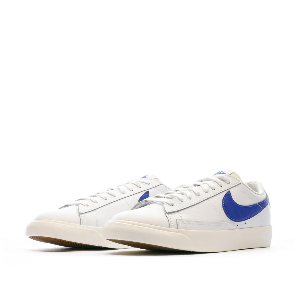 Baskets Blanches/Bleu Homme Nike Blazer Low Leather vue 6