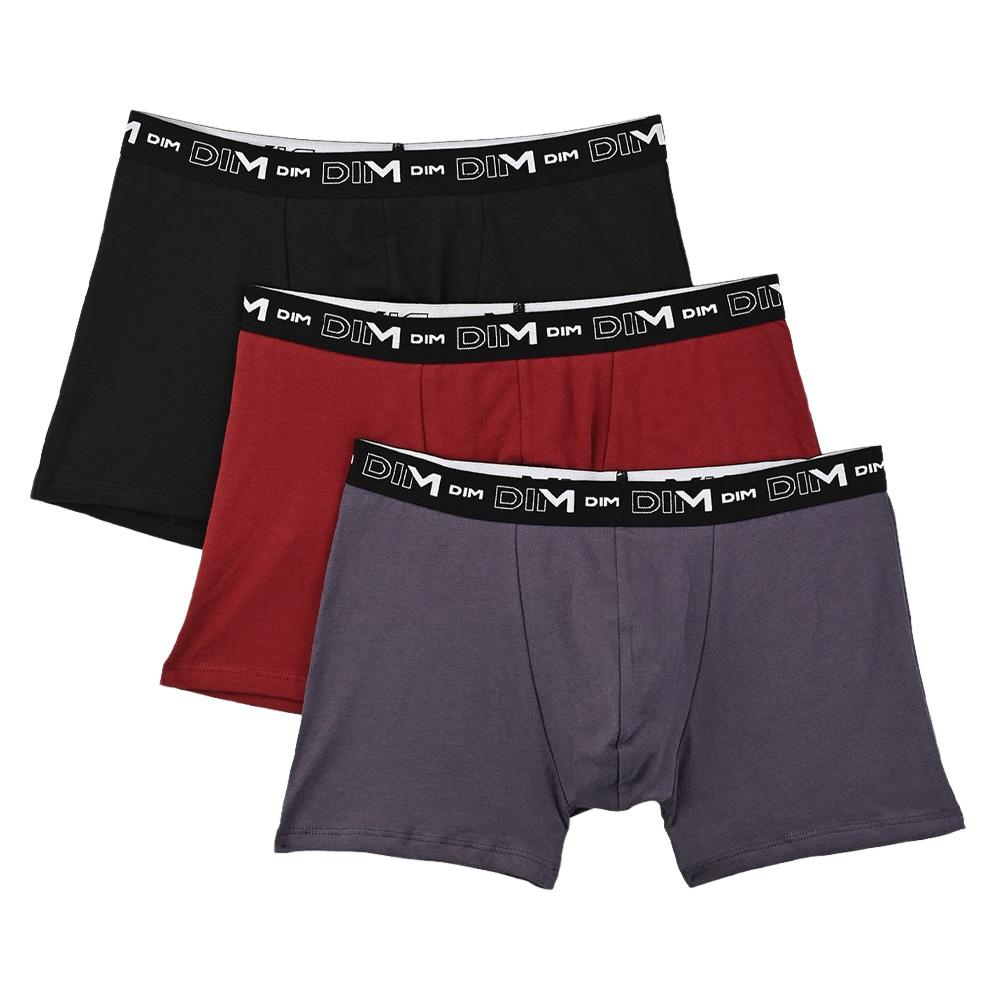 X3 Boxers Negro/Rojo/Morado para hombre, talla pequeña, algodón elástico barato
