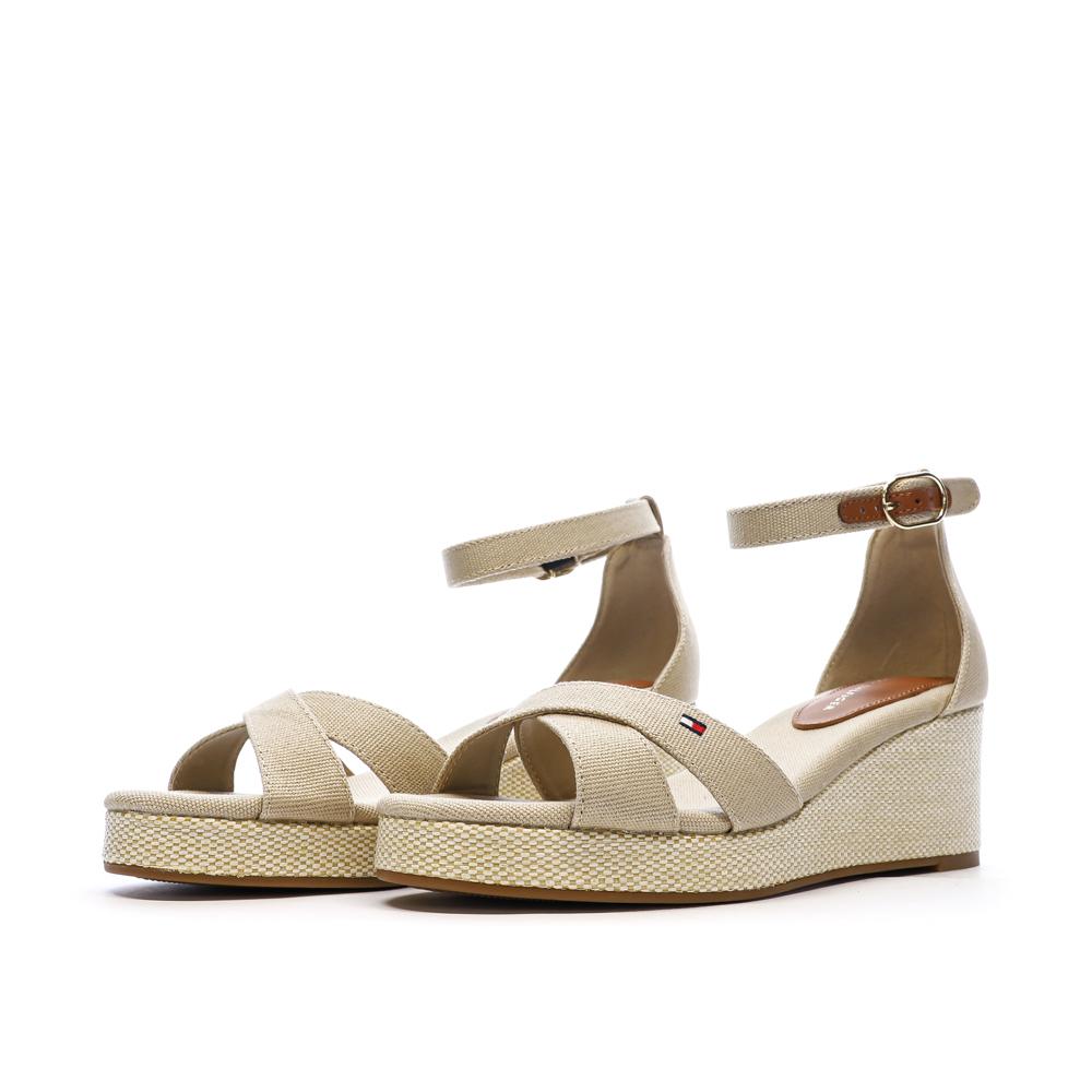 Sandales Beige Femme Tommy Hilfiger Flag Criss-cros vue 6