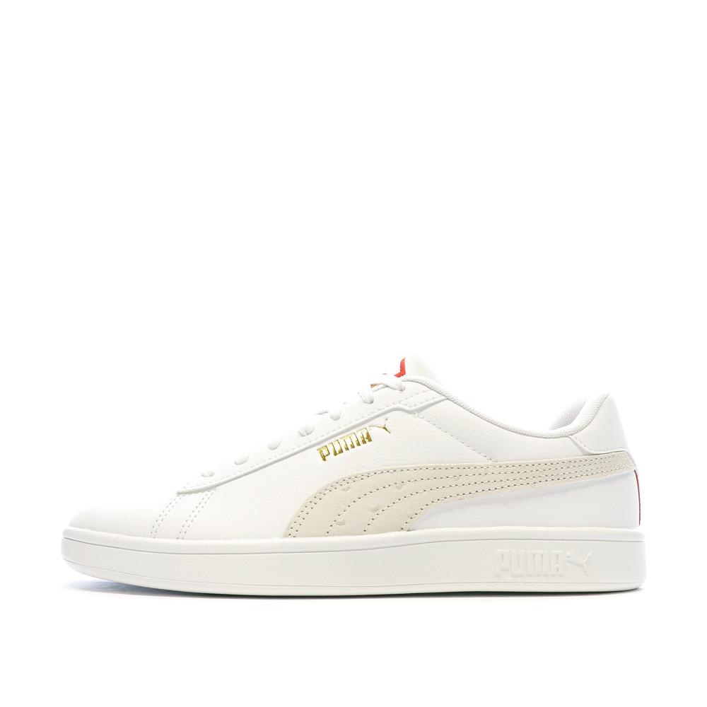 Baskets Blanches/Beiges Homme Puma Smash 3.0 pas cher