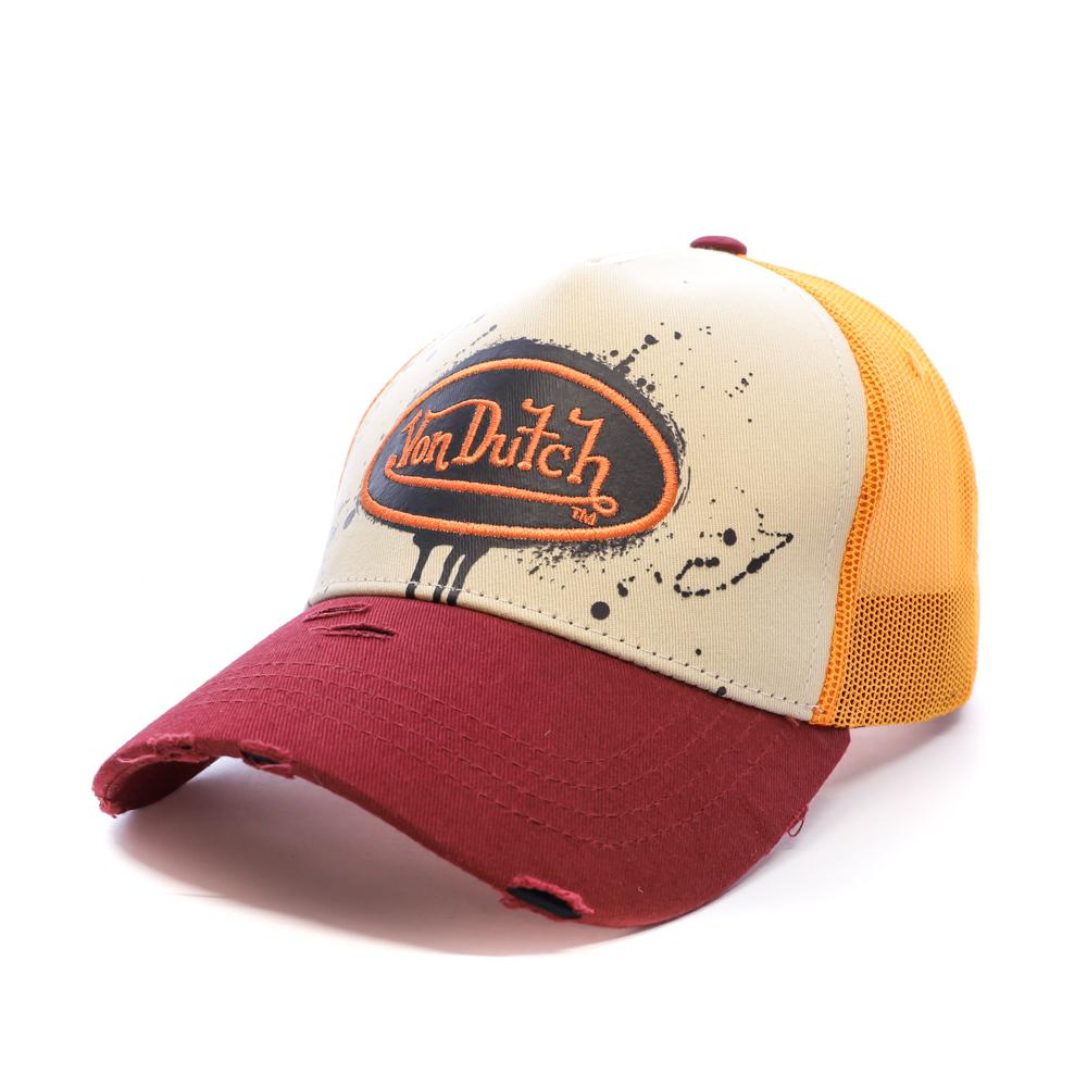 Casquette Beige/Bordeaux Adulte Von Dutch TAG pas cher