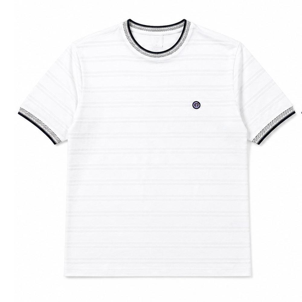 T-Shirt Blanc Homme RMS26 Rayures pas cher