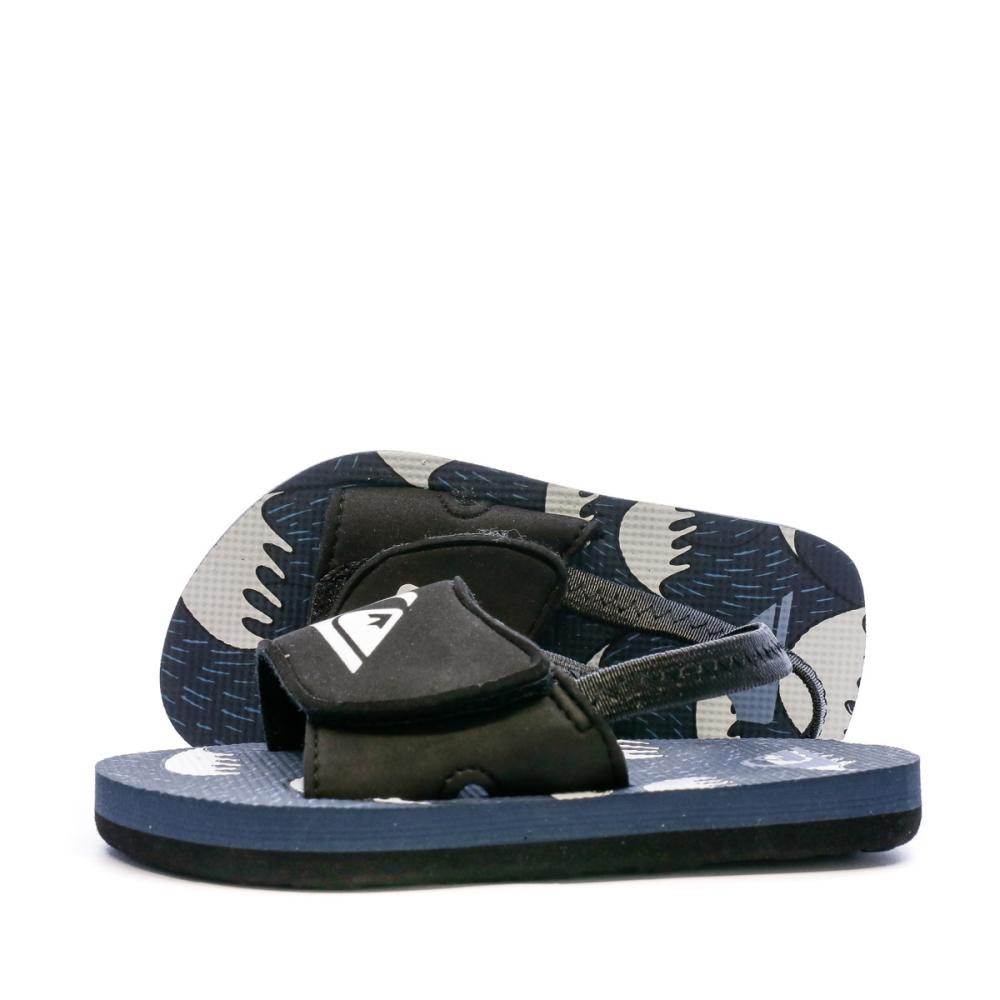 Claquettes Noir/Bleu Bébé Quiksilver Molokai pas cher