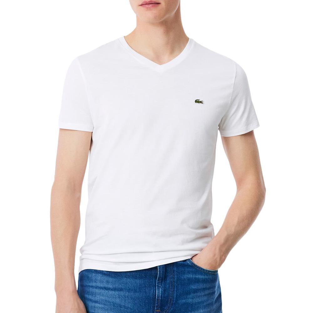 T-Shirt Blanc Homme Lacoste TH5077 pas cher