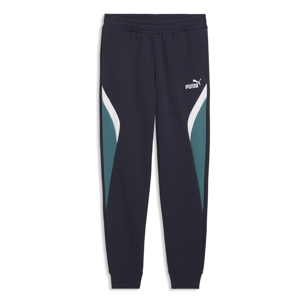 Jogging Marine/Vert Garçon Puma Ess Block Sweatpants pas cher