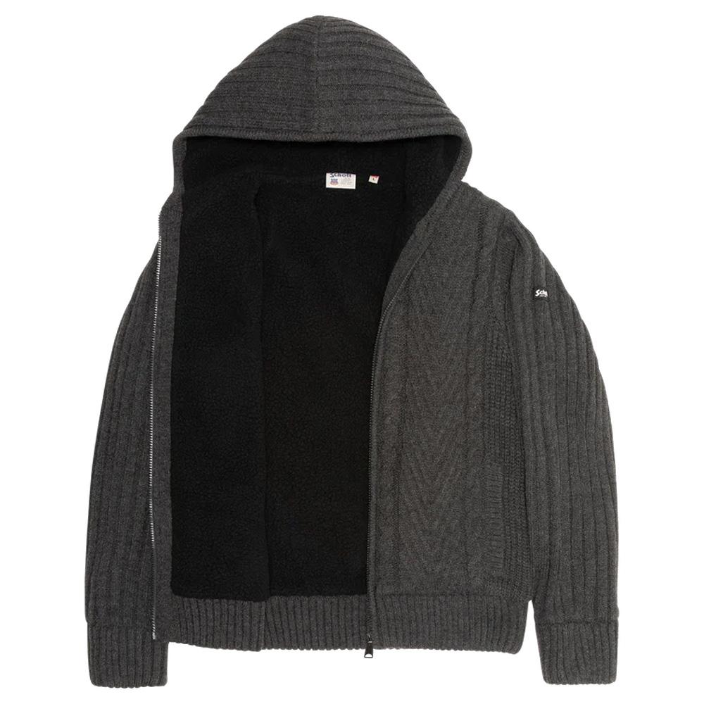 Veste en Sherpa Zippé GriseHomme Schott PLENZO vue 4