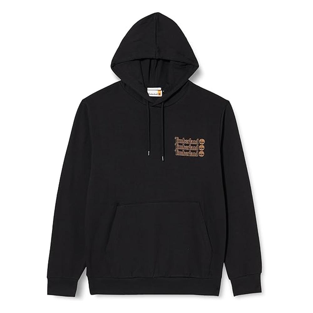 Sweat à Capuche Noir Homme Timberland Hoodie 2 Tier 3 pas cher