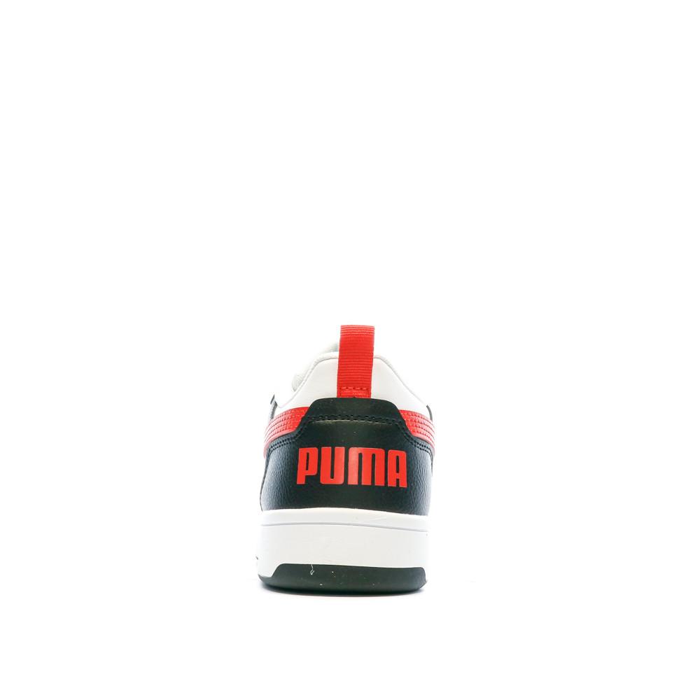 Baskets Noires/Blanches/Rouges Homme Puma Rebound V6 Low vue 3