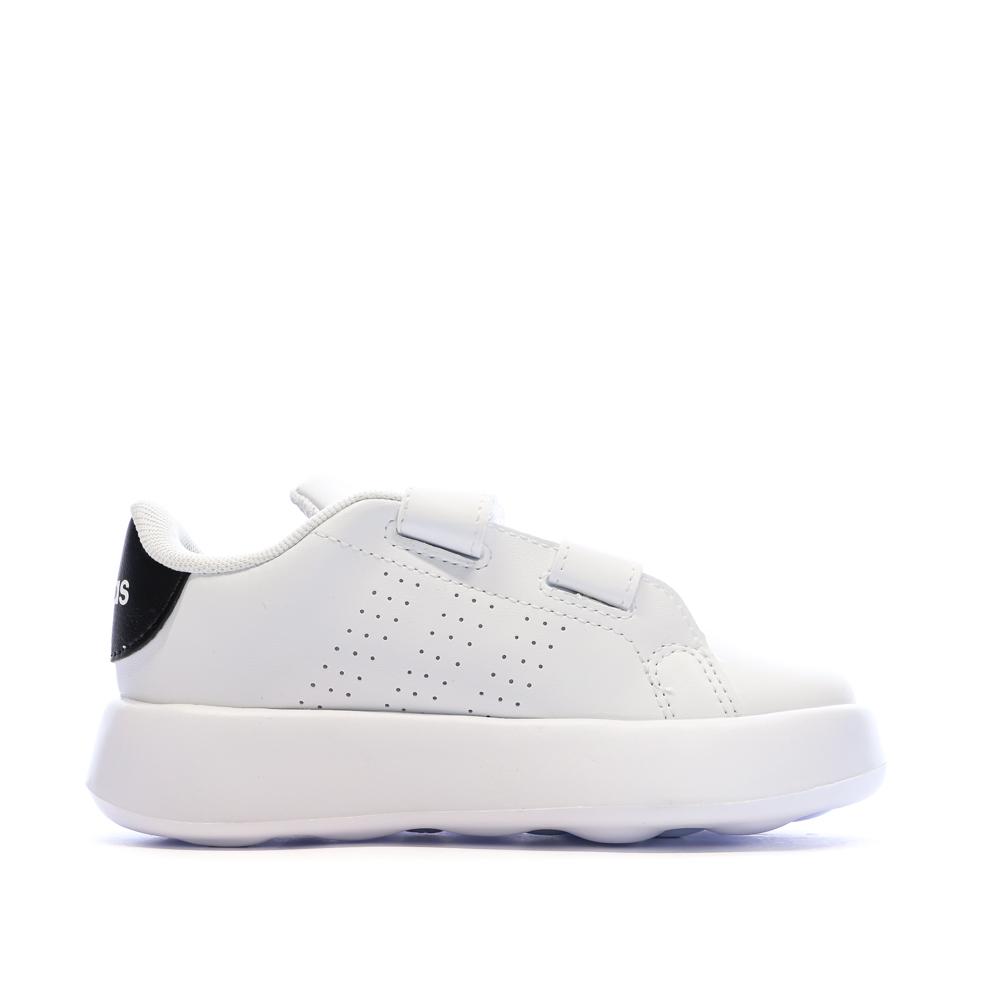 Baskets Blanches/Noir Garçon/Fille bébé Adidas Advantage vue 2