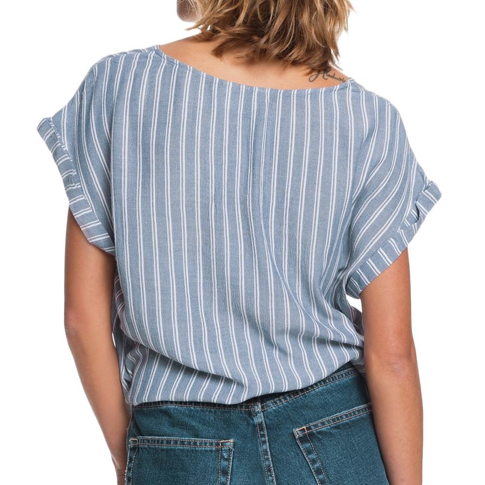 Top Bleu à Rayures Femme Roxy Born To Try vue 2
