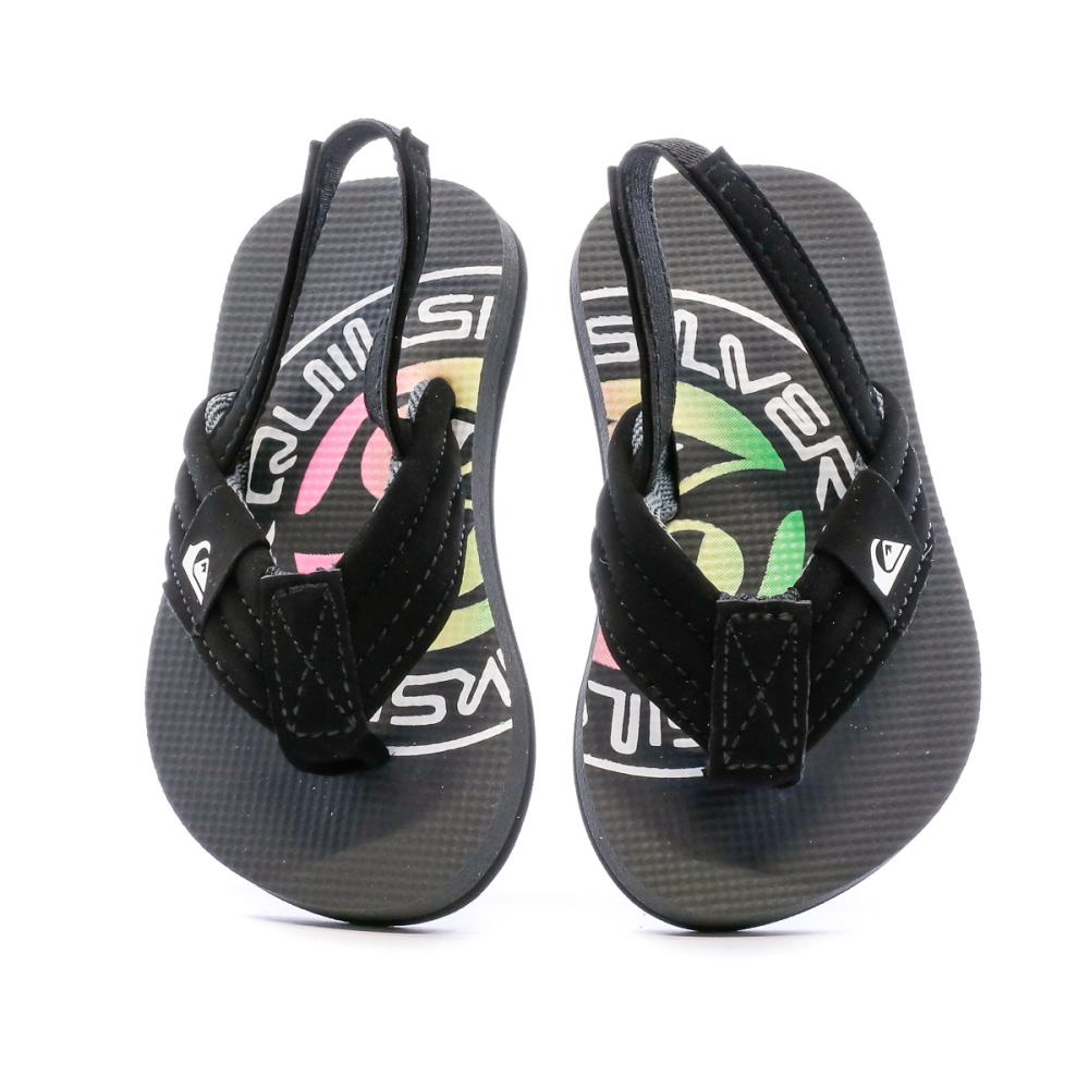 Tongs Noires Bébé/Garçon Quiksilver Molokai Layback vue 2