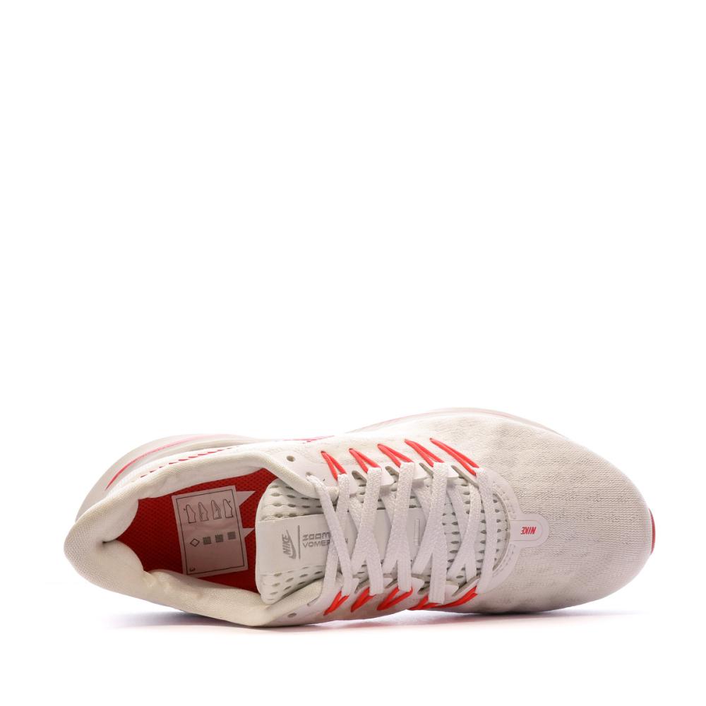 Chaussures de running Blanc/Rouge Femme Nike Air Zoom Vomero 14 vue 4