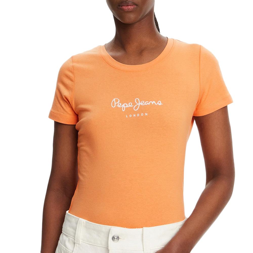T-Shirt Orange Femme Pepe jeansNew Virginia pas cher