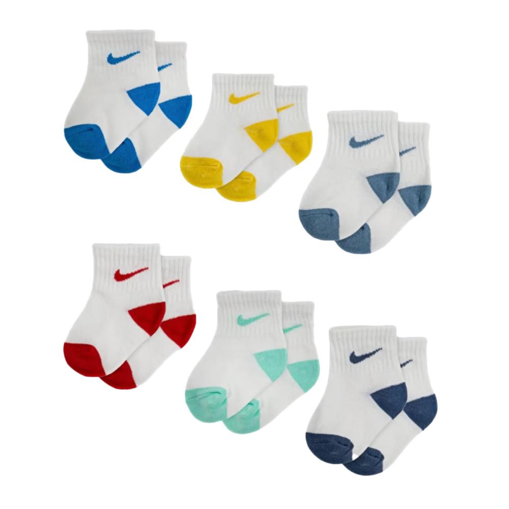 6x Paires de Chaussettes Blanche/Multicolore Garçon/Fille Nike Ankle pas cher