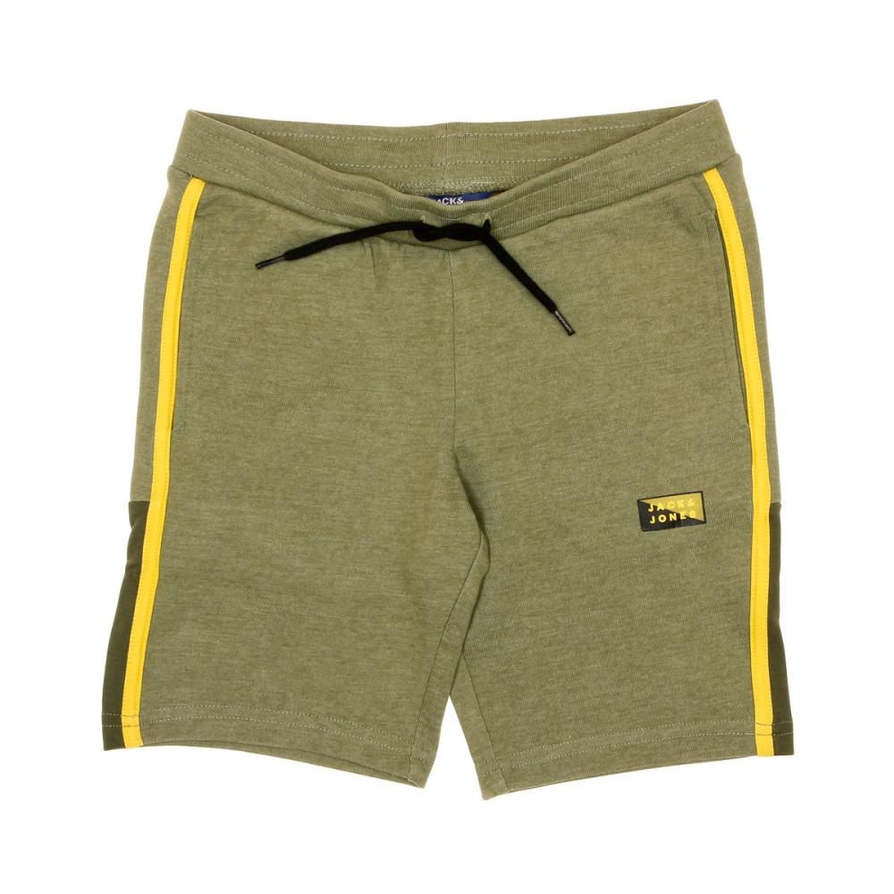 Short Kaki/Jaune Garçon Jack & Jones Kobe pas cher