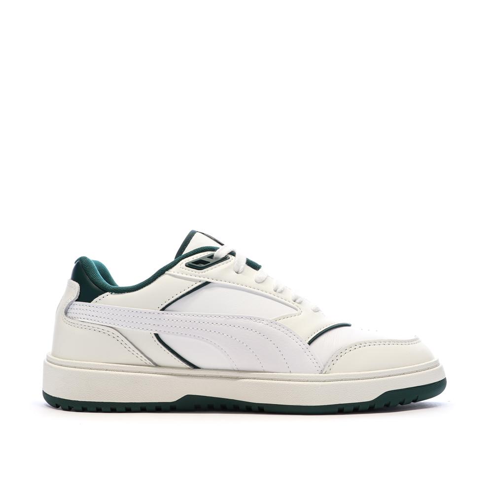 Baskets Blanches/Vertes Foncés Homme Puma Doublecourt03 vue 2