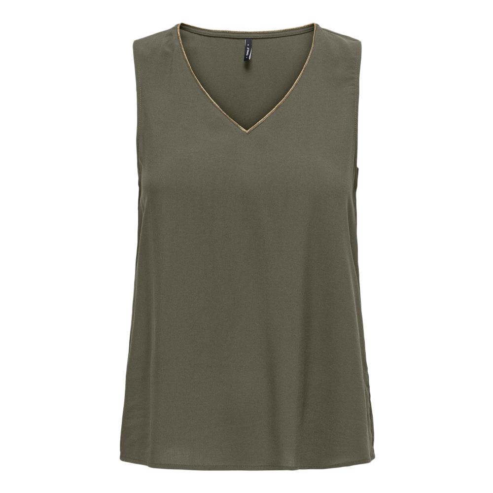 T-Shirt Kaki Femme Only Onlselina pas cher