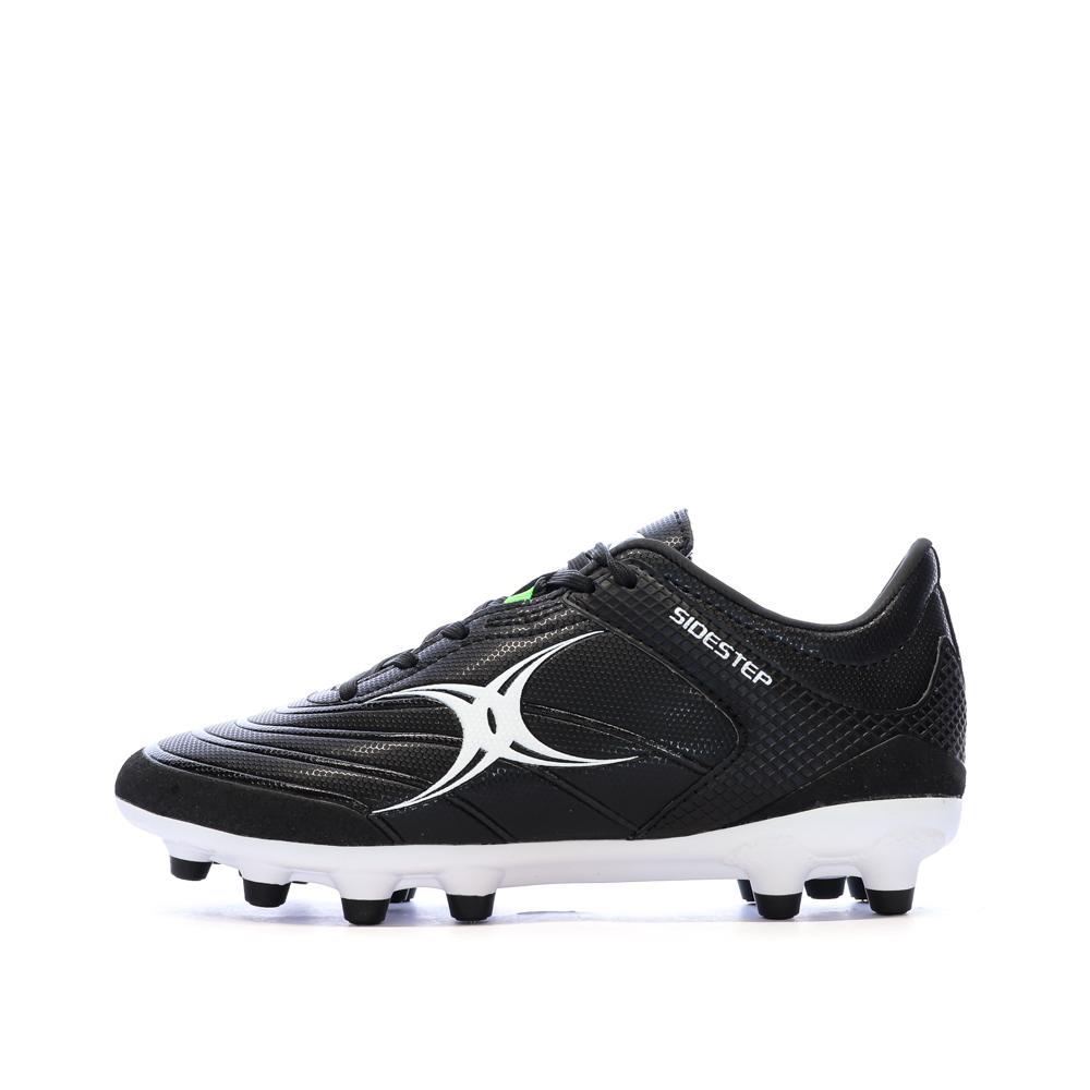 Chaussures de Rugby Noires Junior Gilbert Sidestep x15 LO MSX pas cher