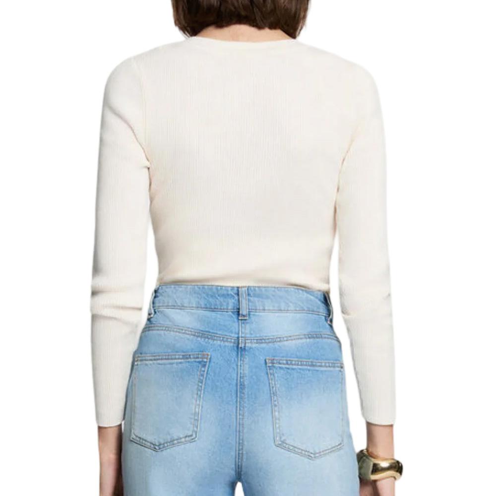 Pull Écru Femme Morgan MBANBIN vue 2