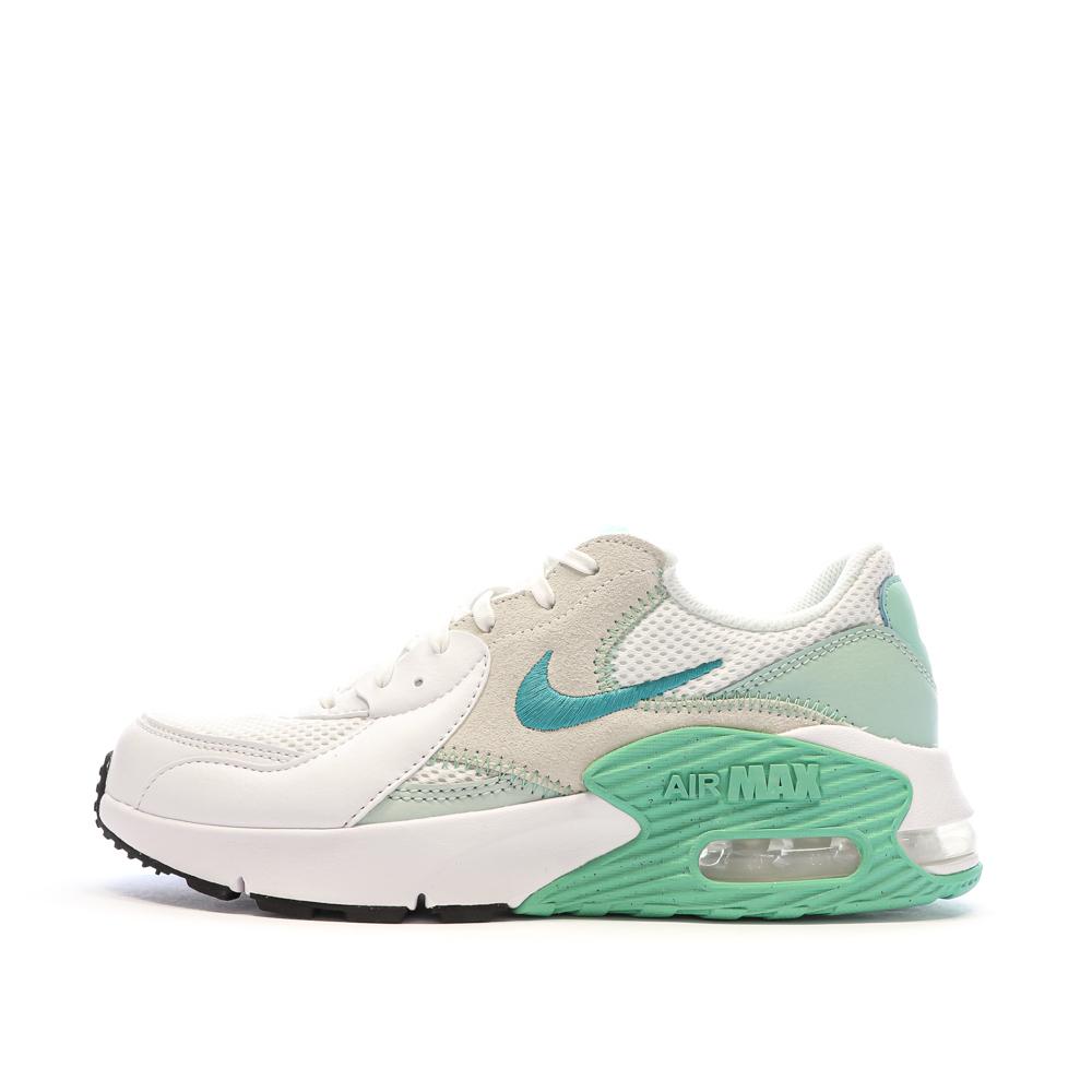 Baskets Blanches/Vertes Femme Nike Nike Air Max Excee pas cher