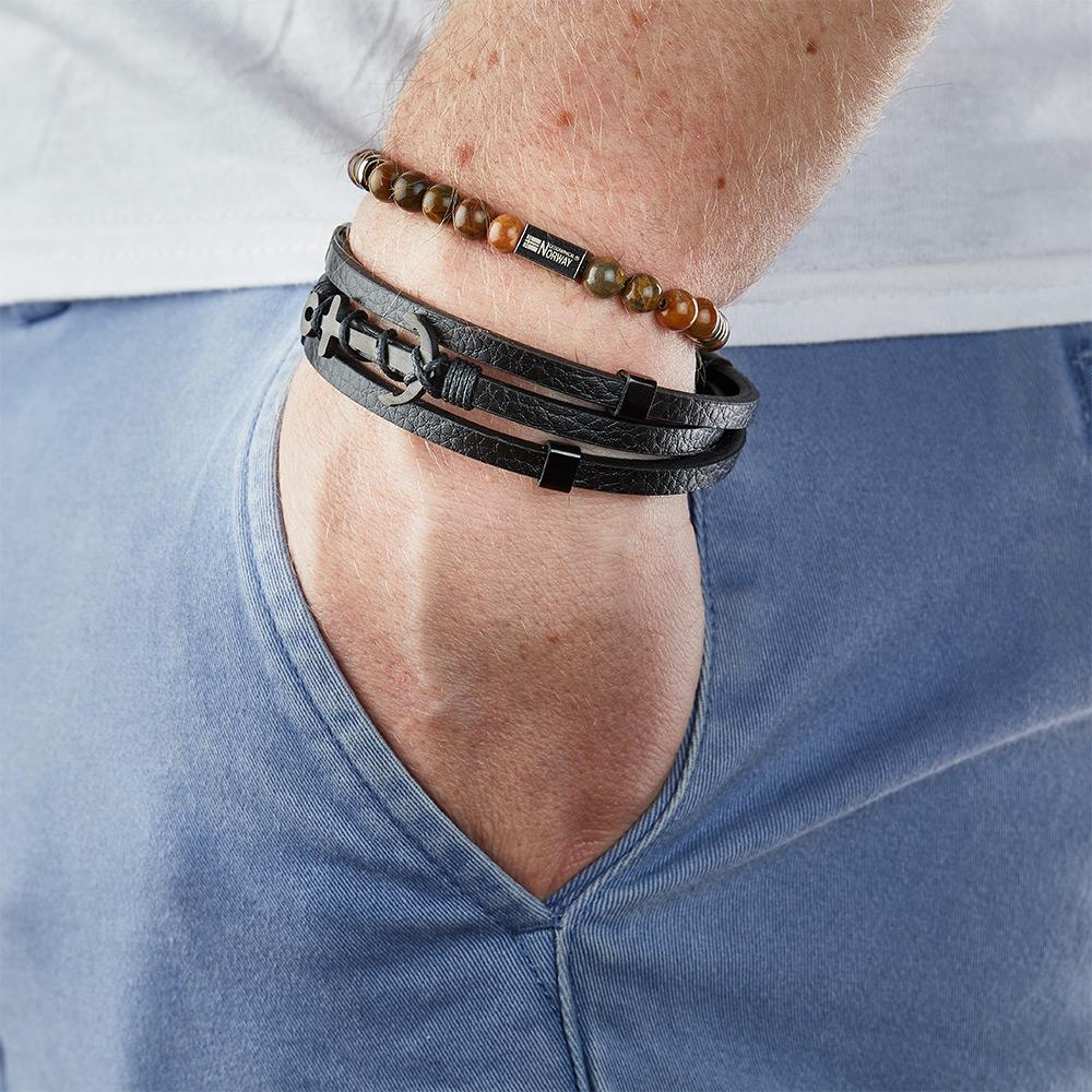 Bracelet Noir Geographical Norway 315001 vue 3