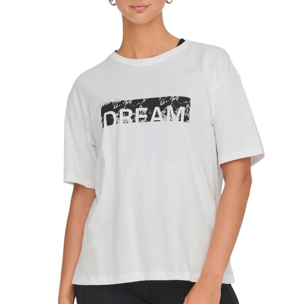 T-shirt Blanc Femme Only Space Life pas cher