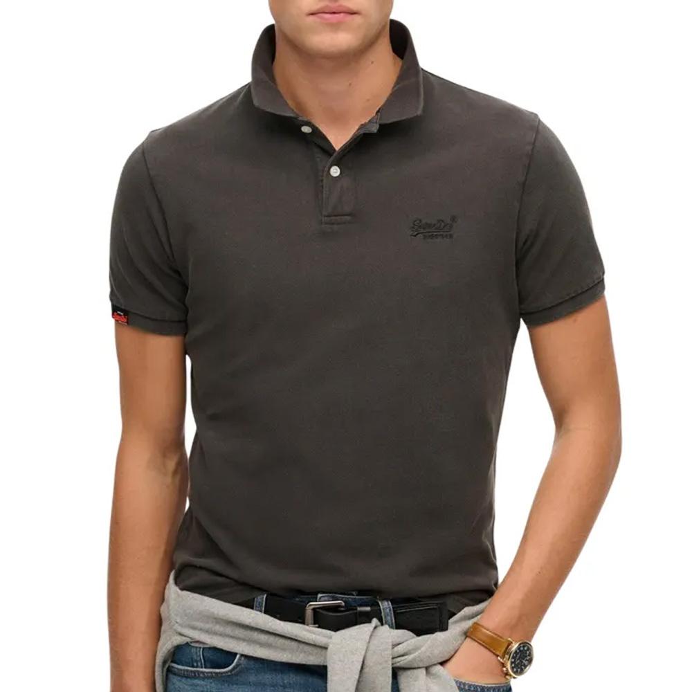 Polo Gris Foncé Homme Superdry Vint Destroy pas cher