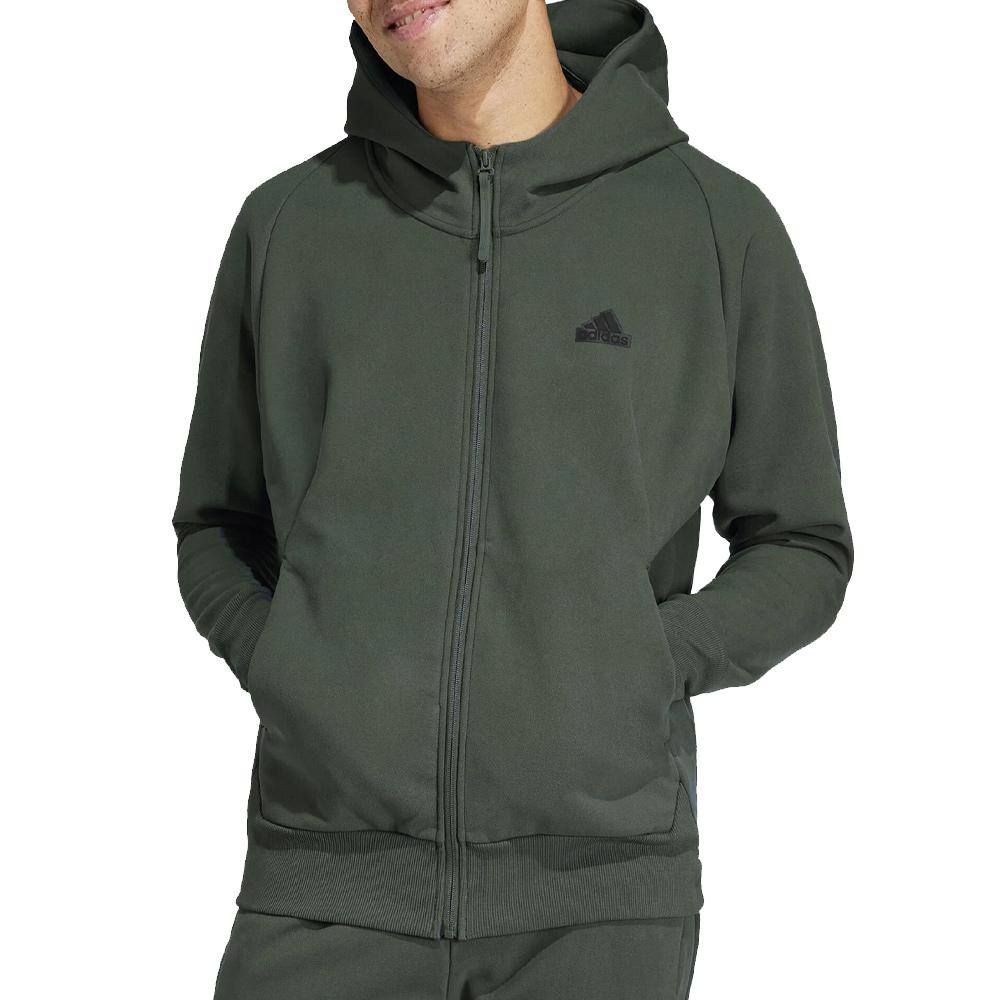 Sweat Zippé Kaki Homme Adidas IR5240 pas cher