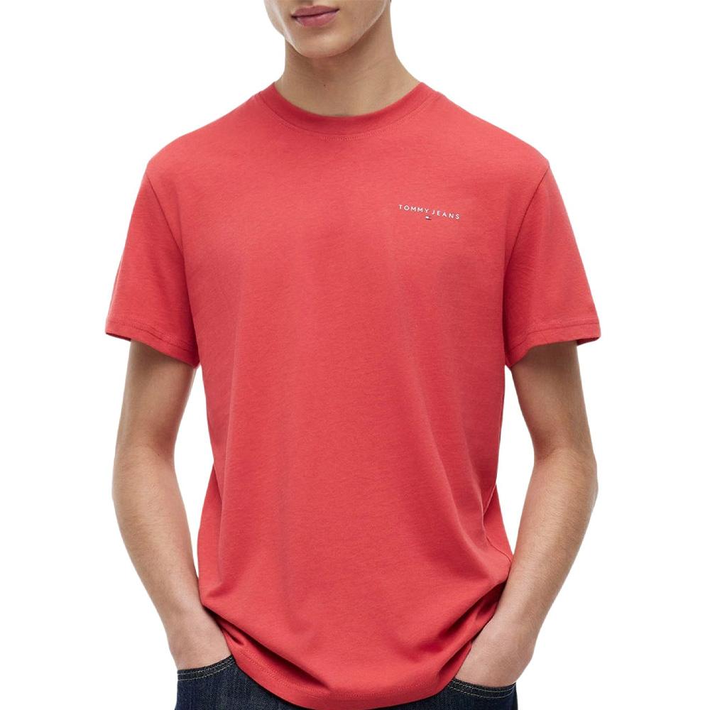 T-shirt Rose Homme Tommy Hilfiger Tjm Slim Linear pas cher
