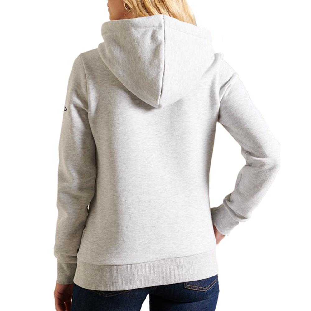 Sweat à Capuche Gris Femme Superdry Source vue 2