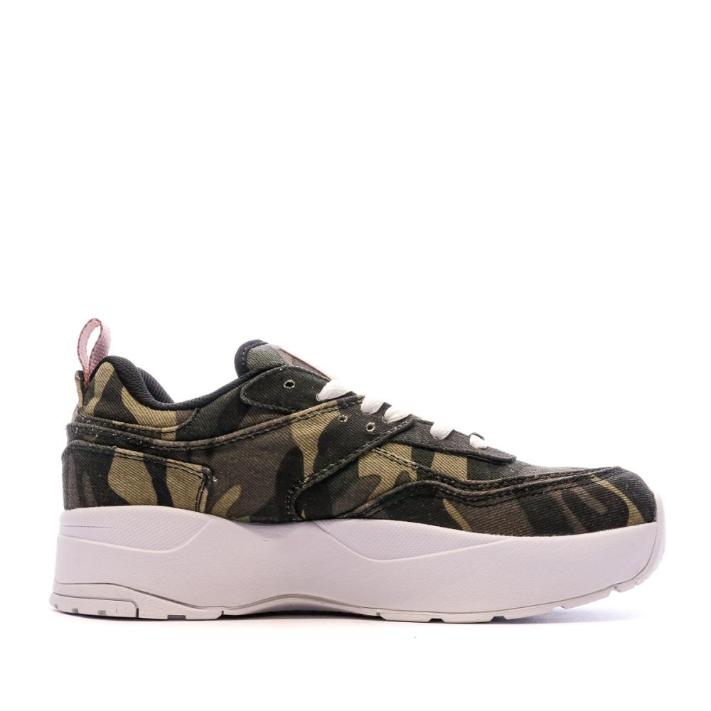 Baskets Kaki Femme DC Shoes Camo vue 2