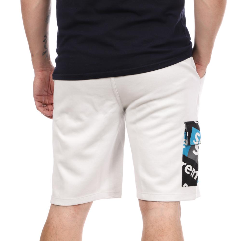 Short Blanc Homme Supreme Grip BURN vue 2