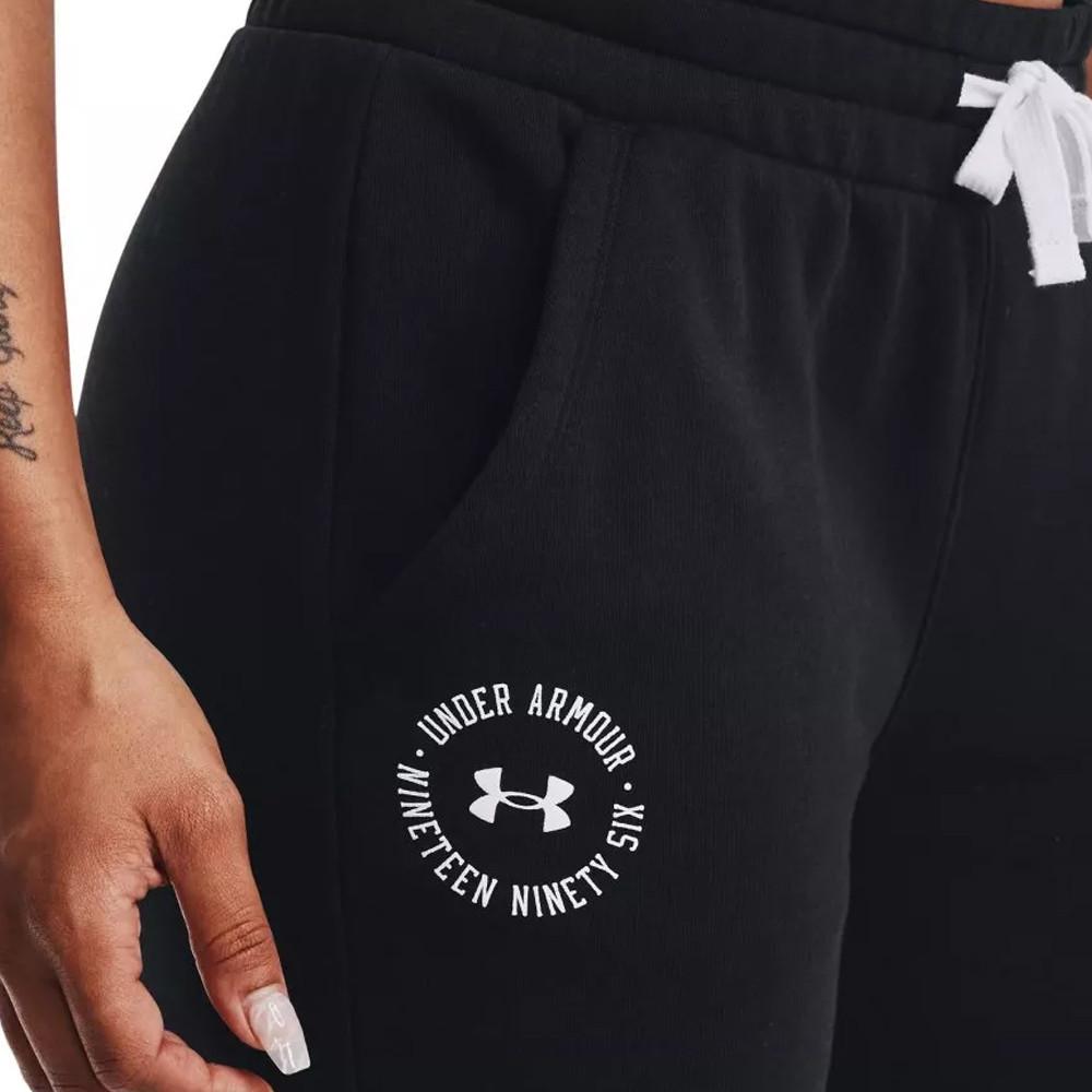 Jogging Noir Femme Under Armour Rival Fleece Crest vue 3