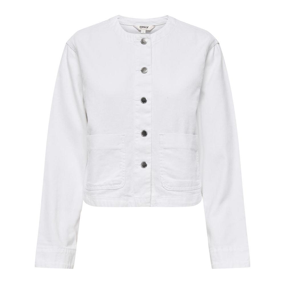 Veste en Jean Blanc Femme Only Palma vue 2